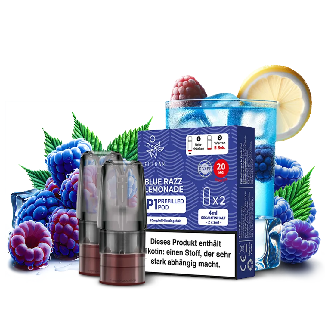 Elfbar Mate 500 2x Blue Razz Lemonade 20mg Pod