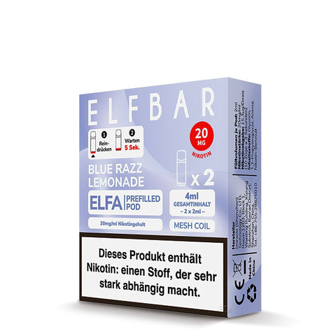 ELFA Pods Blue Razz Lemonade 2 x 2ml 20mg/ml Nikotin by Elfbar - Elfbar600.bayern