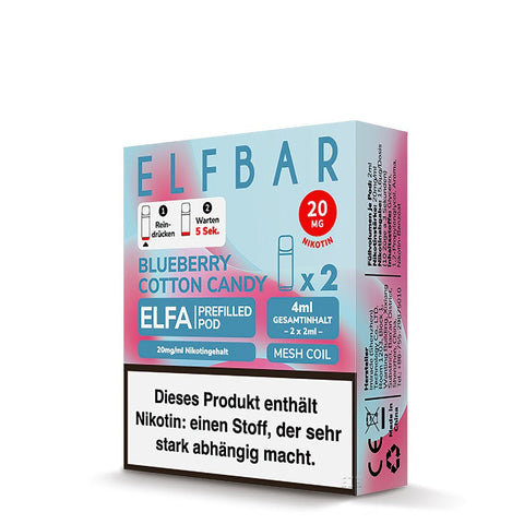 ELFA Pods Blueberry Cotton Candy 2 x 2ml 20mg/ml Nikotin by Elfbar - Elfbar600.bayern