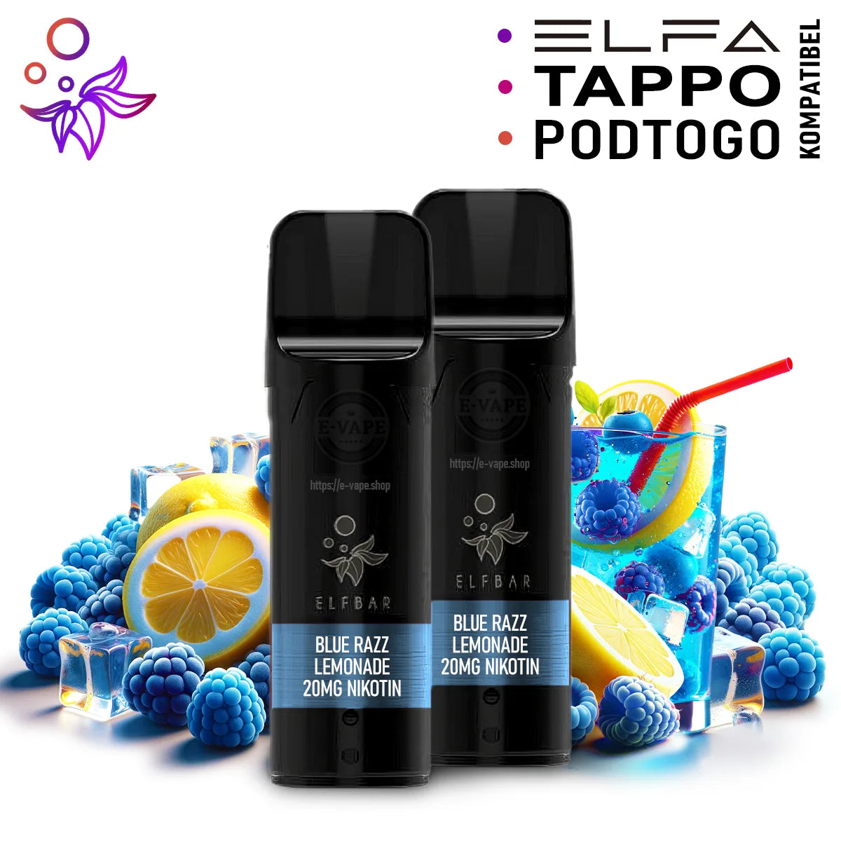 Blue Razz Lemonade  Pods für Elfbar ELFA, Tappo