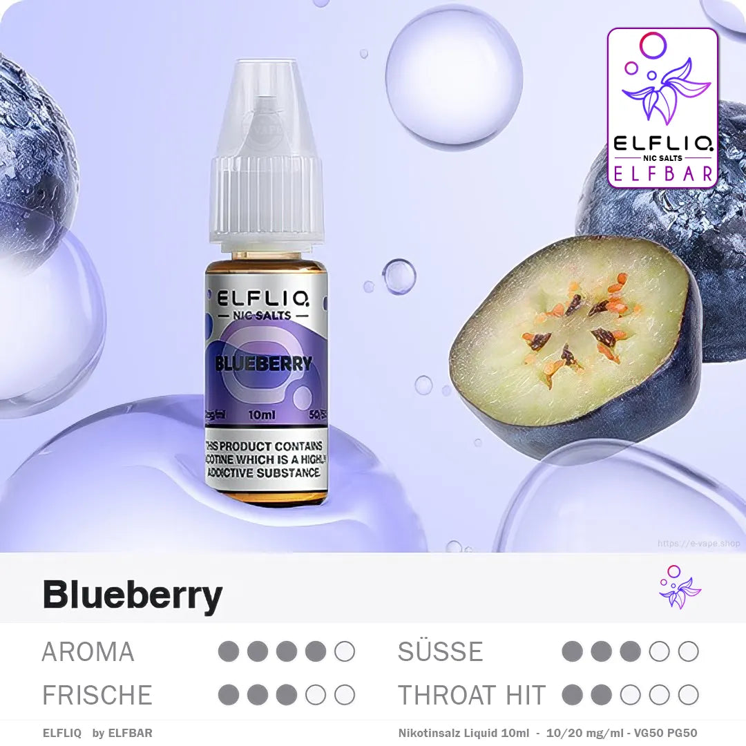 Elfbar Liquid ELFLIQ Blueberry 10/20mg