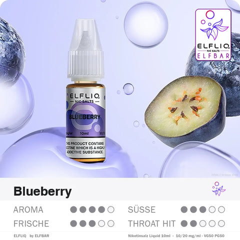 Elfbar Liquid ELFLIQ Blueberry 10/20mg