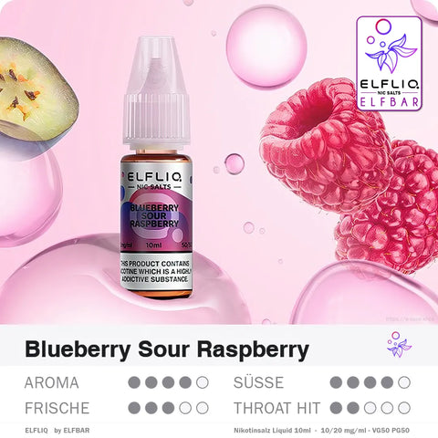 Elfbar Liquid ELFLIQ Blueberry Sour Raspberry 10/20mg