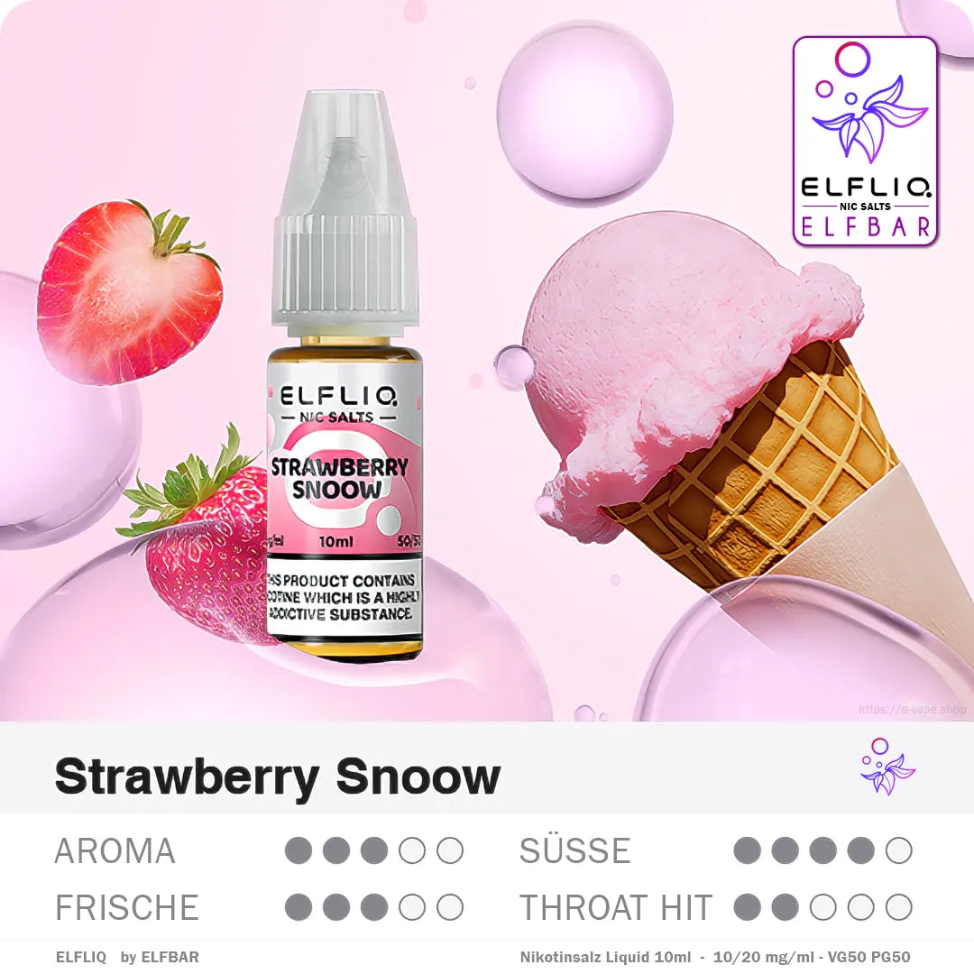 Elfbar Liquid ELFLIQ Strawberry Ice Cream 10/20mg