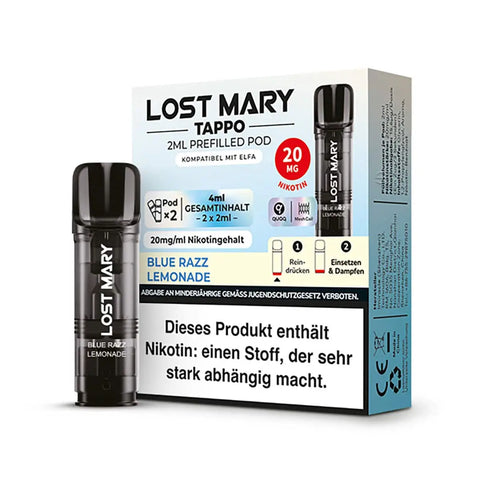 Elfbar Pods Blue Razz Lemonade 20mg Ⓣ TAPPO für ELFA